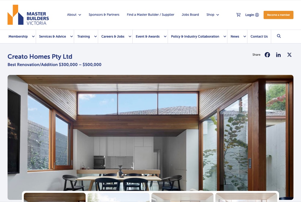 Master Builders Excellence in Housing Awards — Caulfield South